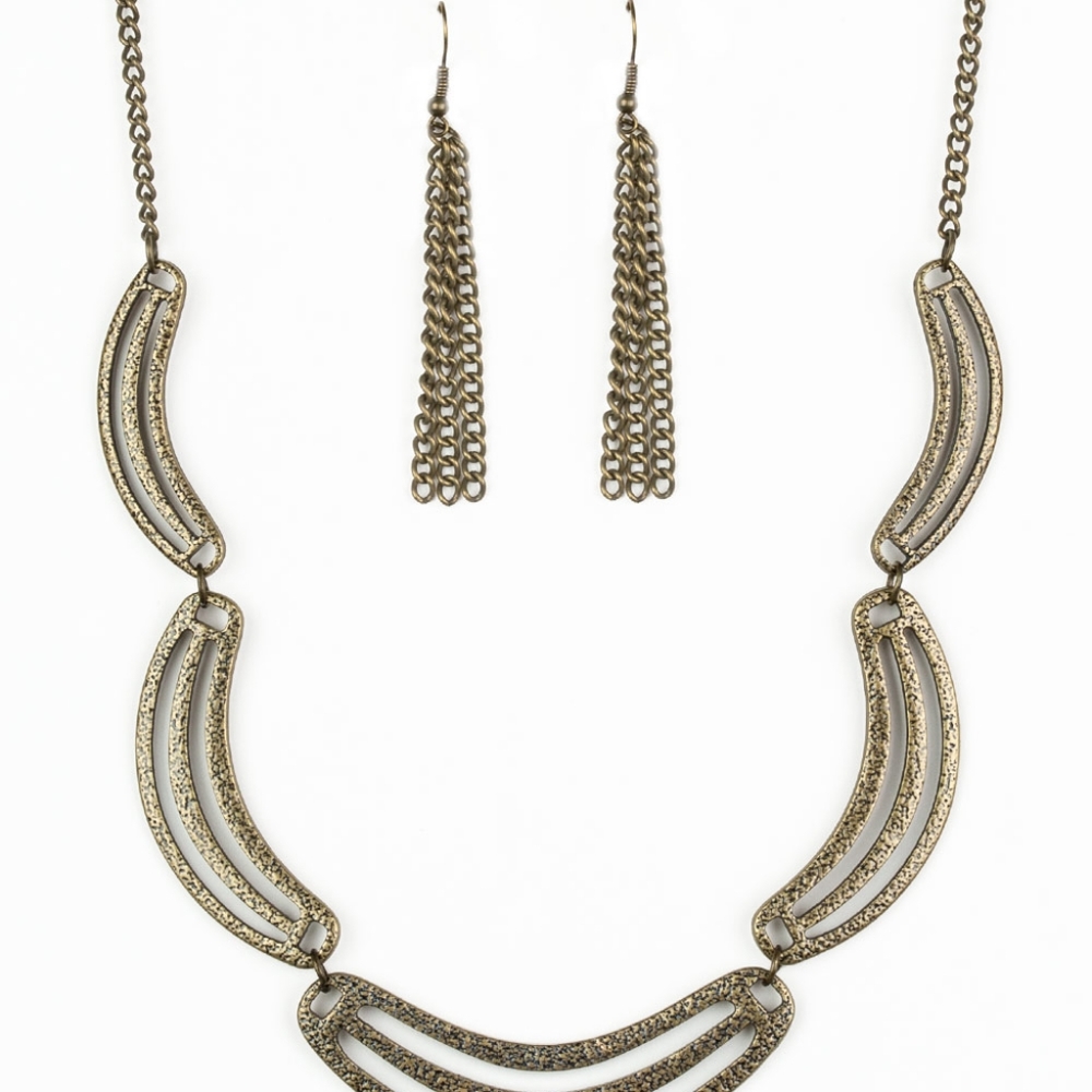 Copper necklace and earrings